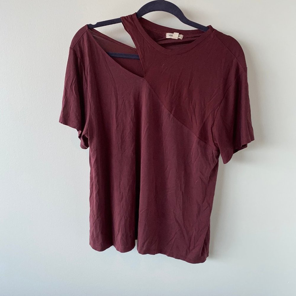 silence + noise block colored pink T shirt